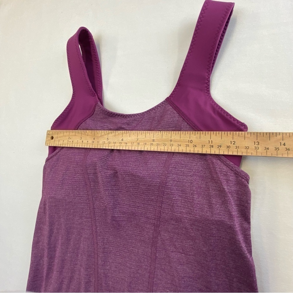 Lululemon Run For Your Life Bra Tank Top Heathered Dew Berry Purple Size 4 - Picture 5 of 12